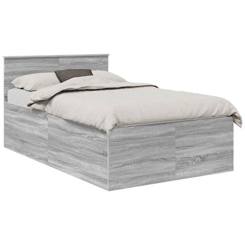 Struttura del letto con testiera Grigio Sonoma 120 x 200 cm - Foto 1