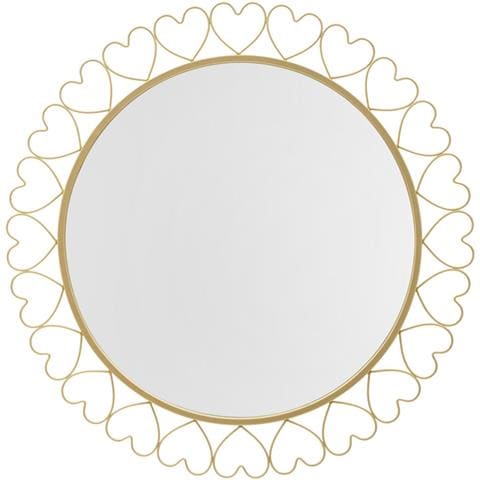 Specchio Da Parete Hearts Con Cornice Dorata A Cuori - Foto 1