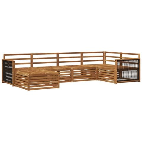 Set di divani da esterno 6 pcs Naturale - Foto 1