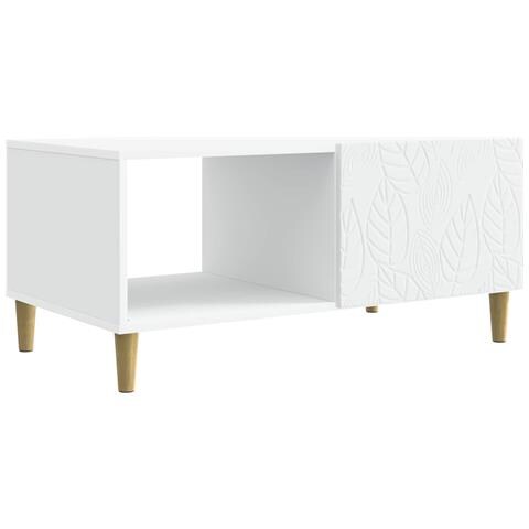 Tavolino da salotto Bianco 90 x 50 x 40 cm Legno ingegnerizzato - Foto 1