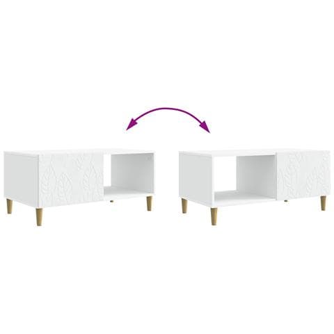 Tavolino da salotto Bianco 90 x 50 x 40 cm Legno ingegnerizzato - Foto 9