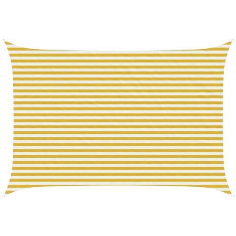 Telo Ombra Giallo e Bianco 3 x 4 m HDPE - Foto 1