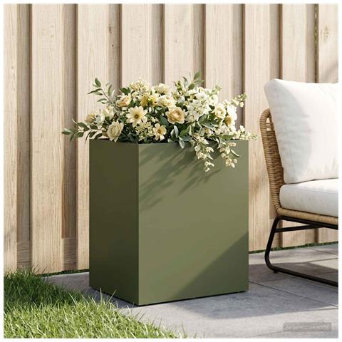 Vaso da giardino Verde Oliva 40 x 30 x 50 cm - Foto 2