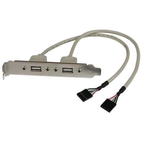 Adattatore piastra slot USB A femmina 2 porte - Foto 1