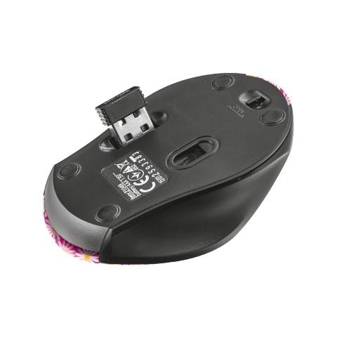 Oni mouse ottico wireless di dimensioni ultra-ridotte - pink flower - Foto 1