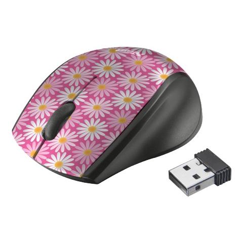 Oni mouse ottico wireless di dimensioni ultra-ridotte - pink flower - Foto 5