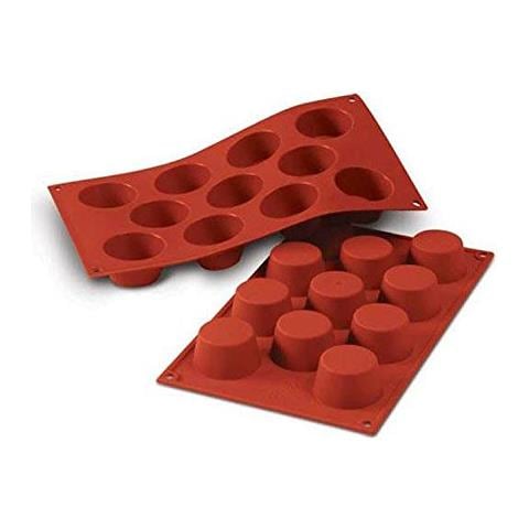 Stampo muffins 11 cavita 5cm classic terracotta silicone - Foto 3