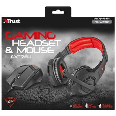 Gaming Headset & Mouse GXT 784 Retroilluminato Colore Nero / Rosso - Foto 6