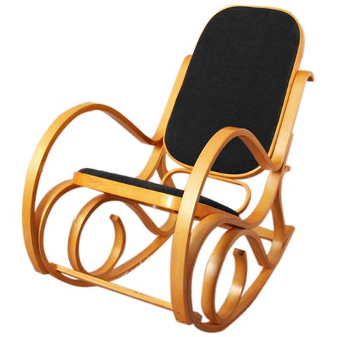 A Sedia Ecopelle Nero M41 Chiaro Mendler Seduta Eprice Legno Dondolo 54AjL3R