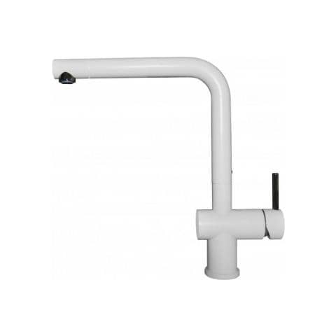 Miscelatore Monocomando con canna girevole Stream 24x31 cm Granitek Bianco 68 - Foto 1