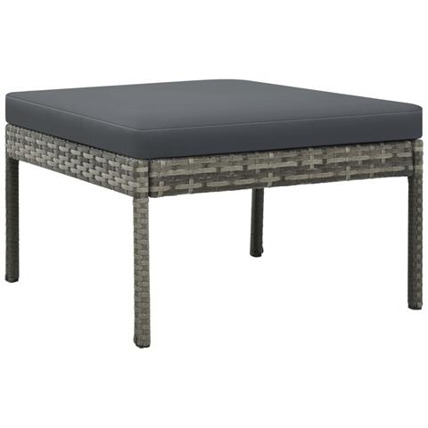 Set Divani Da Giardino 9 Pz In Polyrattan Grigio - Foto 2