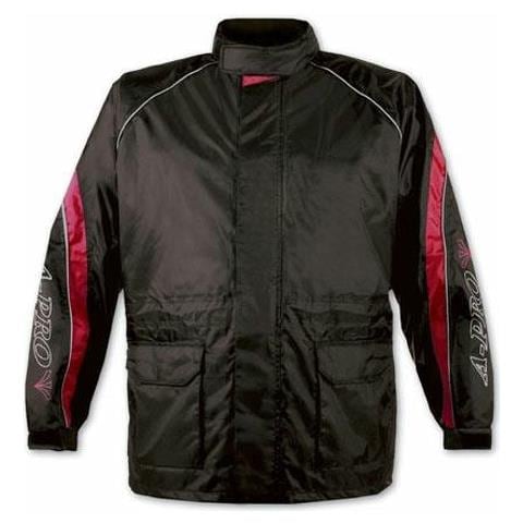 Giacca Tuta Moto Antipioggia Impermeabile Antiacqua Con Cappuccio Rosso M - Foto 1