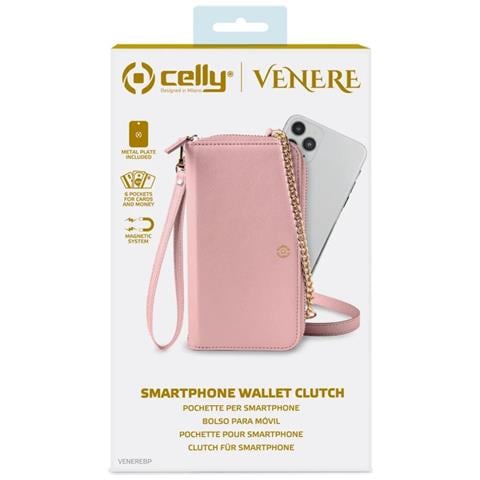 Pochette Celly Universale Modello Venere In Simil Pelle Rosa Cipria - Foto 11