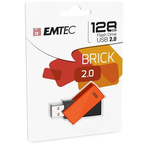 C350 Brick unità flash USB 128 GB USB tipo A 2.0 Nero, Arancione - Foto 2