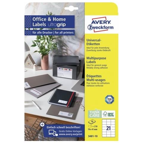 3481-10 Etichetta Per Stampante Bianco Etichetta Per Stampante Autoadesiva - Foto 1