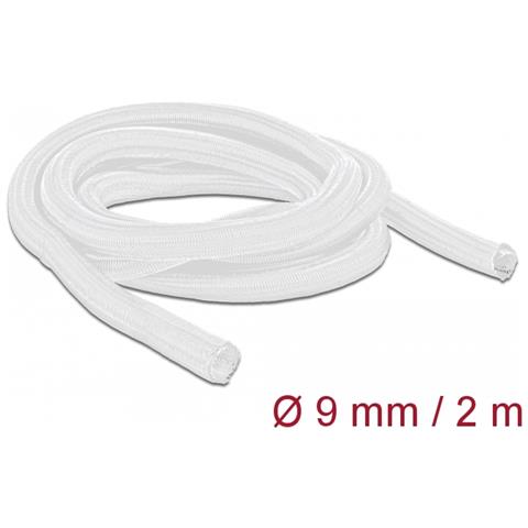 Manicotto intrecciato con chiusura automatica 2 m x 9 mm bianco - Foto 1