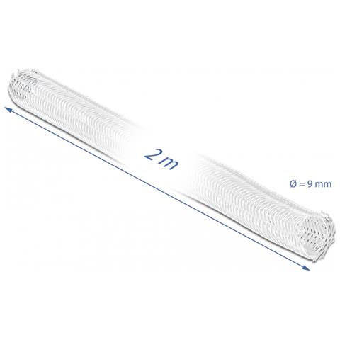 Manicotto intrecciato con chiusura automatica 2 m x 9 mm bianco - Foto 2