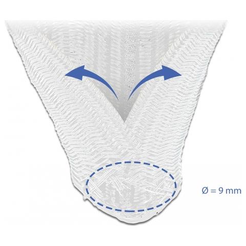 Manicotto intrecciato con chiusura automatica 2 m x 9 mm bianco - Foto 3