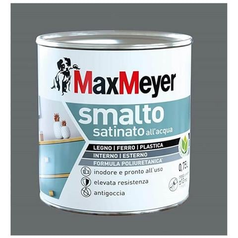 Smalto Satinato Grigio Fumo 0,75lt A Base D'acqua - Foto 1