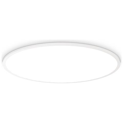 Plafoniera Moderna Fly Slim Alluminio-plastiche Bianco Led 65w 3000k D90cm - Foto 1
