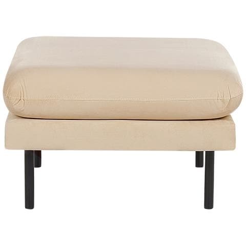 Pouf Velluto Beige 70 X 70 Cm Vinterbro - Foto 2