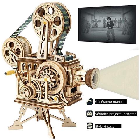 Puzzle In Legno 3d | Proiettore Cinematografico - Foto 1