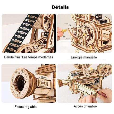 Puzzle In Legno 3d | Proiettore Cinematografico - Foto 6