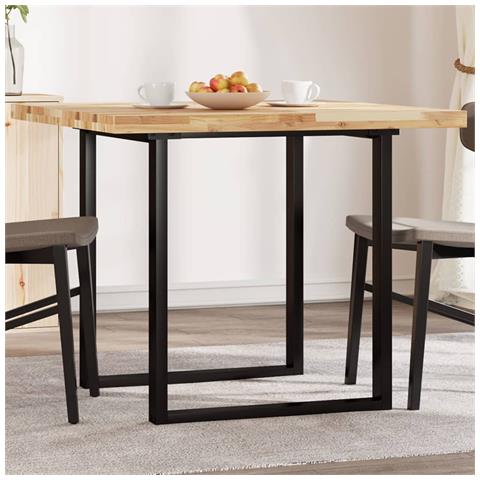 Piano Tavolo Quadrato 90x90x4 Cm In Legno Massello Di Acacia - Foto 1