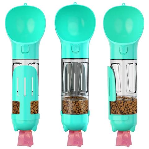 Bottiglia Portatile Multifunzionale Per Animali Domestici, 300 Ml, Turchese - Foto 1