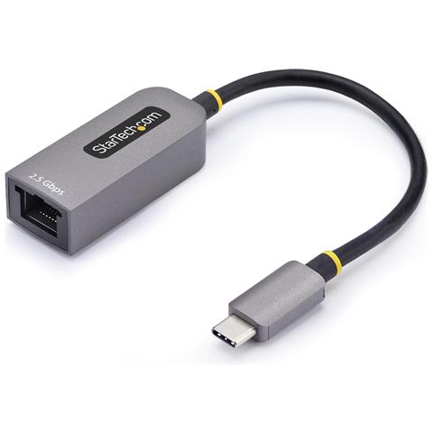 StarTech.com Adattatore Ethernet USB C, Convertitore di Rete /NIC NBASE-T 2.5/1GbE da USB Type-C 3.0 a RJ45. Compatibile Thunderbolt, Windows e Mac - Foto 1