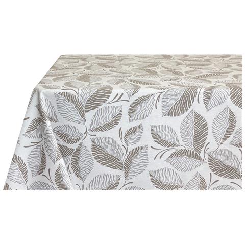 Tovaglia Per Salotto Cucina Tavolo 100% Cotone Made In Italy Jungle Rp 140x240 Tortora - Foto 5