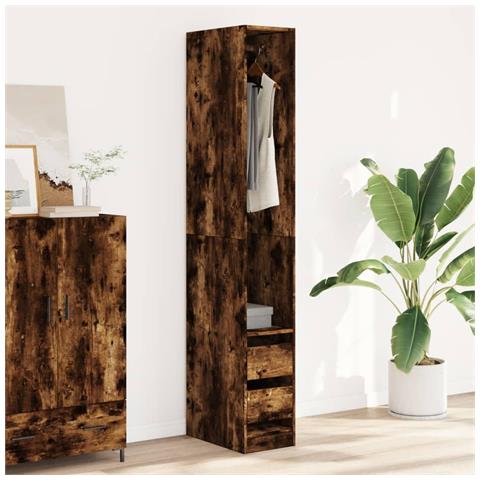 Armadio Rovere Fumo 30x50x200 Cm In Legno Multistrato - Foto 3