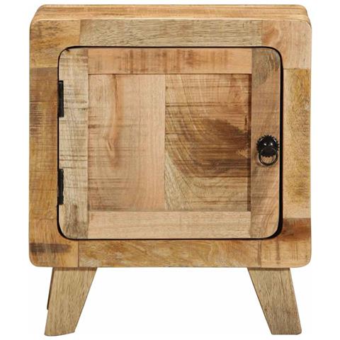Comodini 2pz 40x32x46 Cm In Legno Massello Di Mango Grezzo - Foto 2