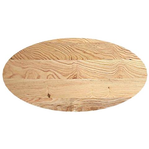 Piano Per Tavolo 120x60x2 Cm In Rovere Massello Ovale - Foto 2