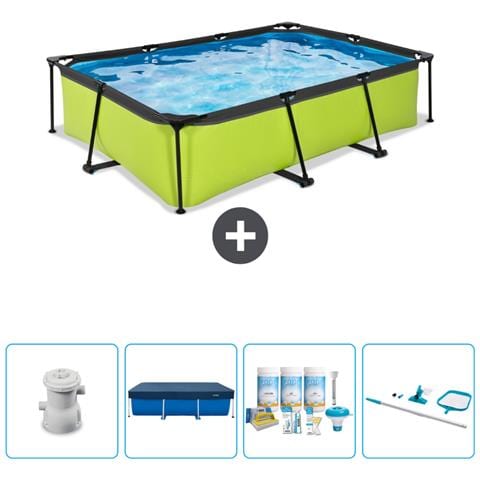 Piscina Fuori Terra - Rettangolo - 300x200x65 Cm - Groen - Include Accessori Coordinati Cb65 - Foto 1
