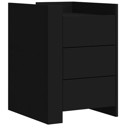 Lusso Casadino -  Comodino Nero 45x50x65 Cm In Legno Multistrato - Foto 1