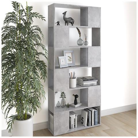 Lusso Casadino -  Libreria/divisorio Grigio Cemento 80x24x186 Cm In Truciolato - Foto 8