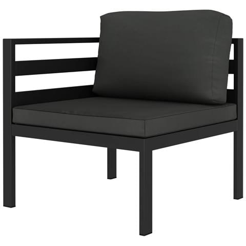 Lusso Casadino -  Set Divani Da Giardino 7 Pz Con Cuscini In Alluminio Antracite - Foto 2