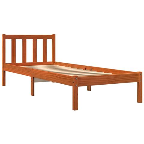 Lusso Casadino -  Giroletto Senza Materasso Marrone Cera 90x200 Cm Massello Pino - Foto 2