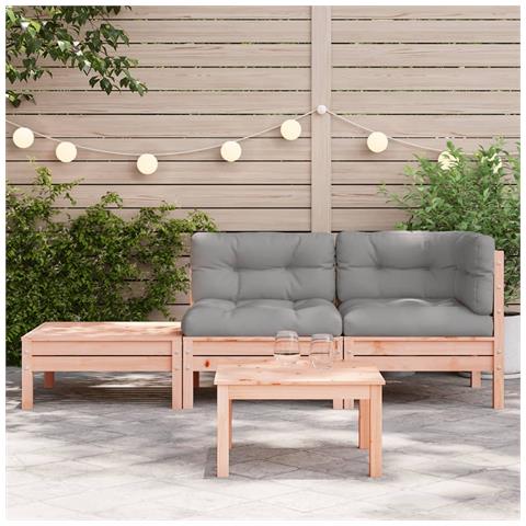 Lusso Casadino -  Divano Da Giardino Cuscini E Poggiapiedi Legno Massello Douglas - Foto 2