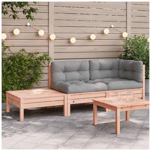 Lusso Casadino -  Divano Da Giardino Cuscini E Poggiapiedi Legno Massello Douglas - Foto 8