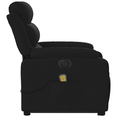 Poltrona Alzapersona Massaggiante Elettrica Nera in Tessuto - Foto 9