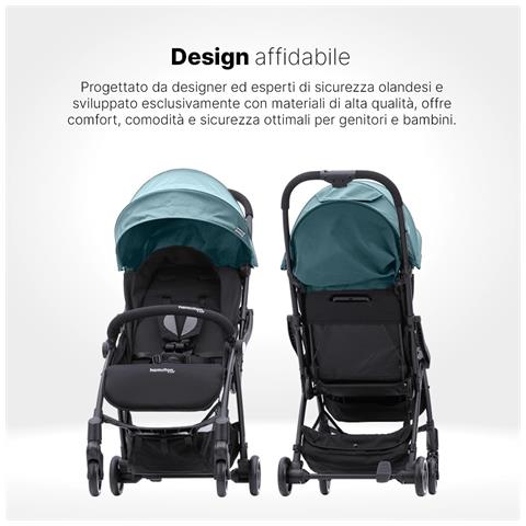 S1 Plus Passeggino - Carico fino a 22 kg - Leggero, regolabile e maneggevole - Passeggino Premium con tecnologia pieghevole con una sola mano - Light Blue - Foto 6