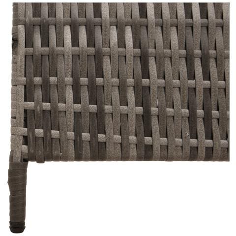Divider Room a 4 Pannelli Pieghevole Grigio 195x180 cm in Poly Rattan - Foto 8