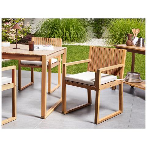 Cuscino Per Sedia Sassari Premium 46 X 46 Cm Beige Chiaro - Foto 1