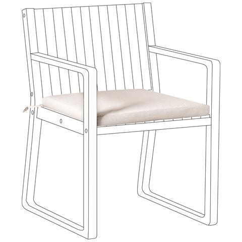 Cuscino Per Sedia Sassari Premium 46 X 46 Cm Beige Chiaro - Foto 8