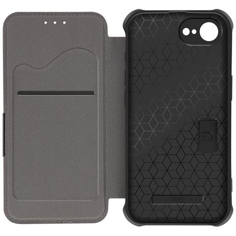 Custodia A Libro Per Iphone 16e Finitura Carbonio Con Portacarte - Foto 2