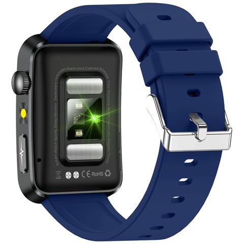 Smartwatch Avanzato Con Ecg, Monitoraggio Frequenza Cardiaca E Sos - Compatibile Con Android E Ios Blue - Foto 2