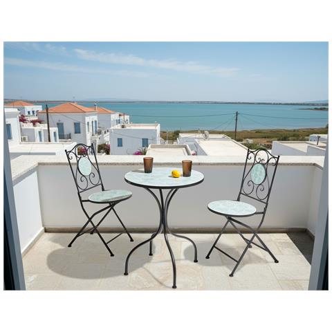 Set Bistrot Pieghevole Anapo Metallo Nero - Foto 1