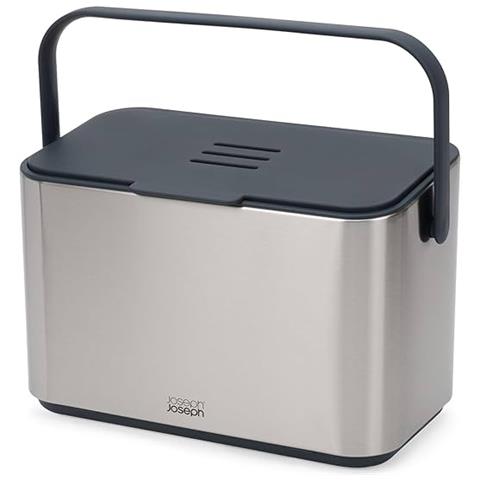 Caddy Collect 4l In Acciaio Inossidabile Per Rifiuti Alimentari Con Secchio Rimovibile Compatto E Facile Da Usare Ideale Per La Cucina - Foto 1